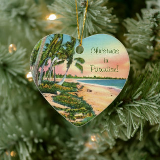 Palm Tree Beach Ceramic Tree Decoration
