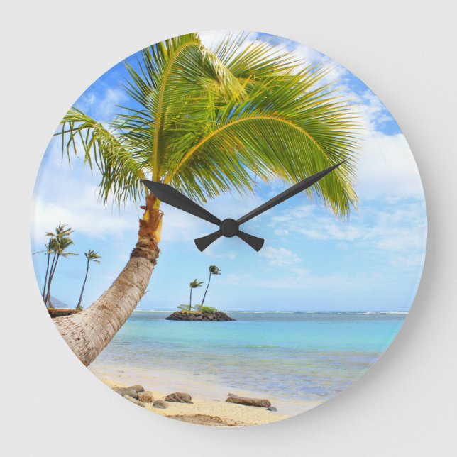 Palm Tree Beach Clock (Front)