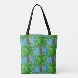 Palm Tree Beach Coconut Blue Ocean Sunshine Tote Bag