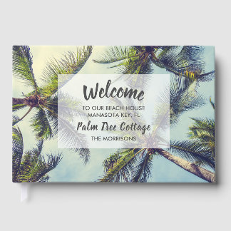 Palm Tree Beach House Vacation Rental Home Welcome Guest Book