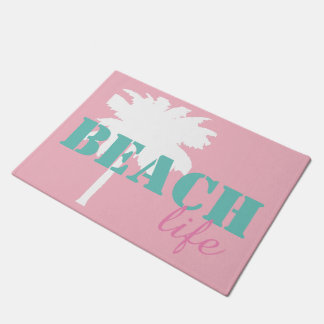 Palm Tree Beach Life Welcome Mat