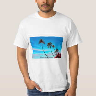 Palm Tree Beach Seashore - Tropical Paradise T-Shirt
