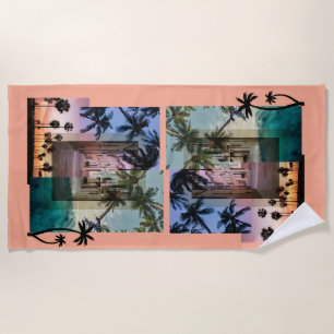 Palm tree beach towel
