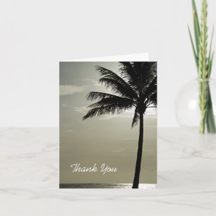 Palm Tree Beach Wedding Bridesmaid Thank You Card