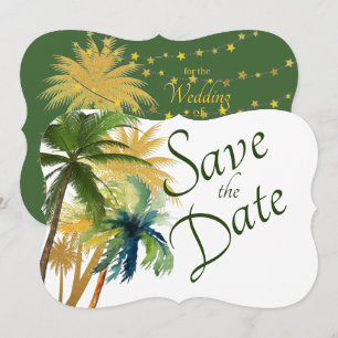 Palm Tree Beach Wedding Save The Date