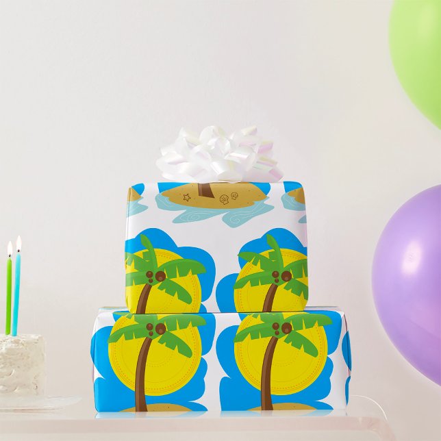 Palm Tree Beach Wrapping Paper (Creator Uploaded)
