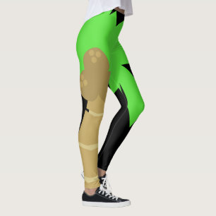 Palm Tree Black Leggings