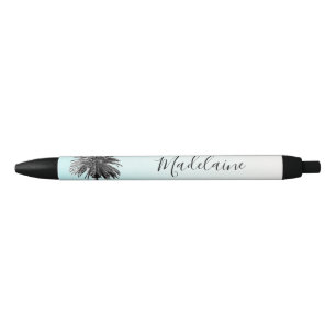 Palm Tree Black White Modern Blue Sky Personal Ink Pen