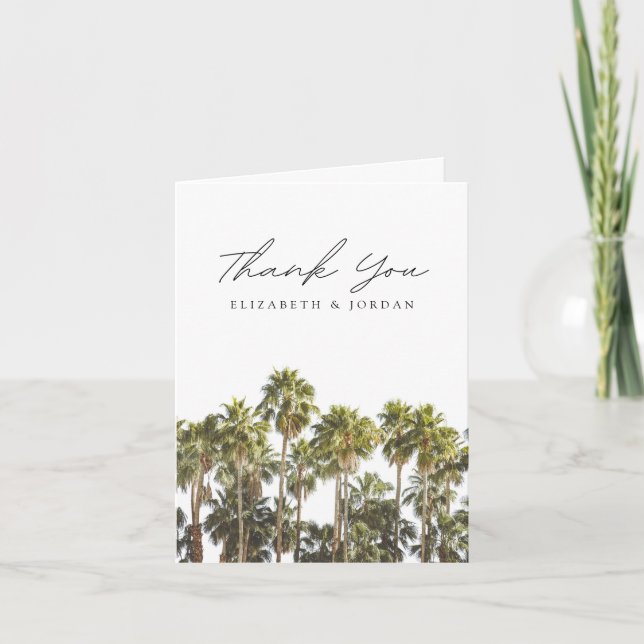 Palm Tree Blank Thank You Card (Front)