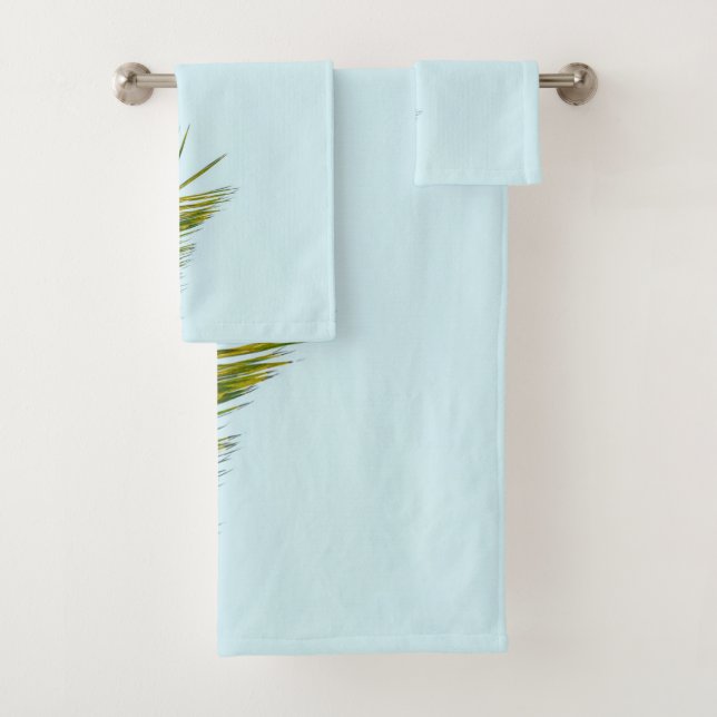 Palm tree branch bath towel set (Insitu)