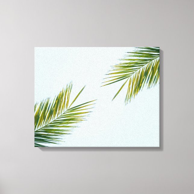Palm tree branch canvas print (Front)