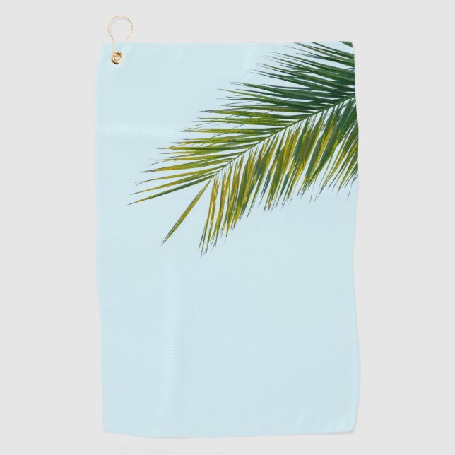 Palm tree branch golf towel (Front)