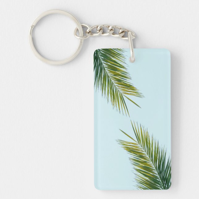Palm tree branch key ring (Front)
