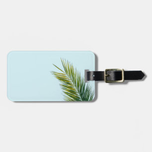 Palm tree branch luggage tag