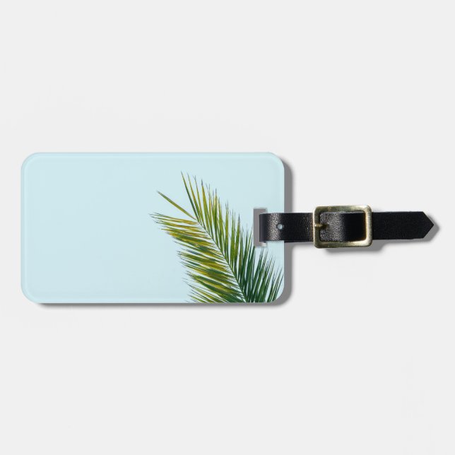 Palm tree branch luggage tag (Front Horizontal)