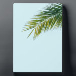 Palm tree branch plaque<br><div class="desc">Palm tree branch minimal photography</div>