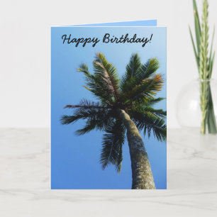 Palm Tree  Breeze Birthday Card