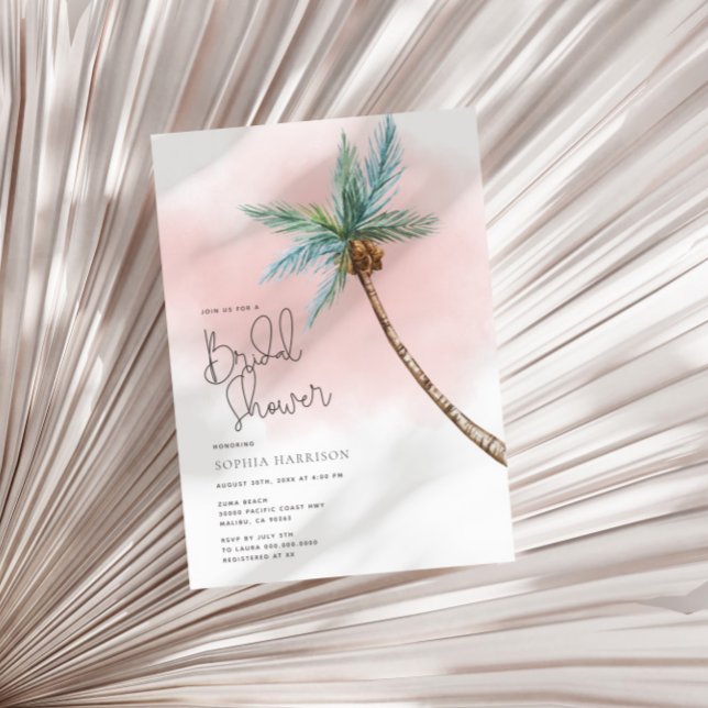Palm Tree Bridal Shower Invitation (Creator Uploaded)