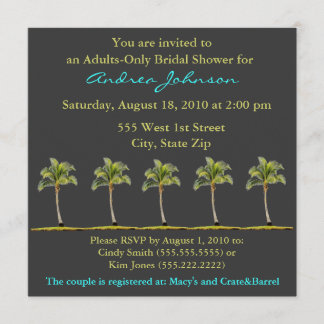 Palm Tree Bridal Shower Invitation