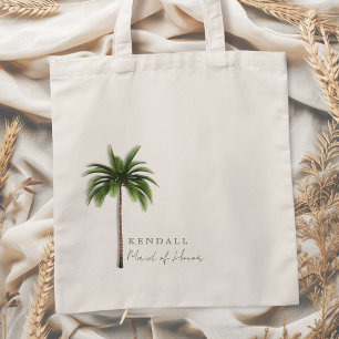 Palm Tree Bridesmaid Bridal Party Minimalist Tote Bag