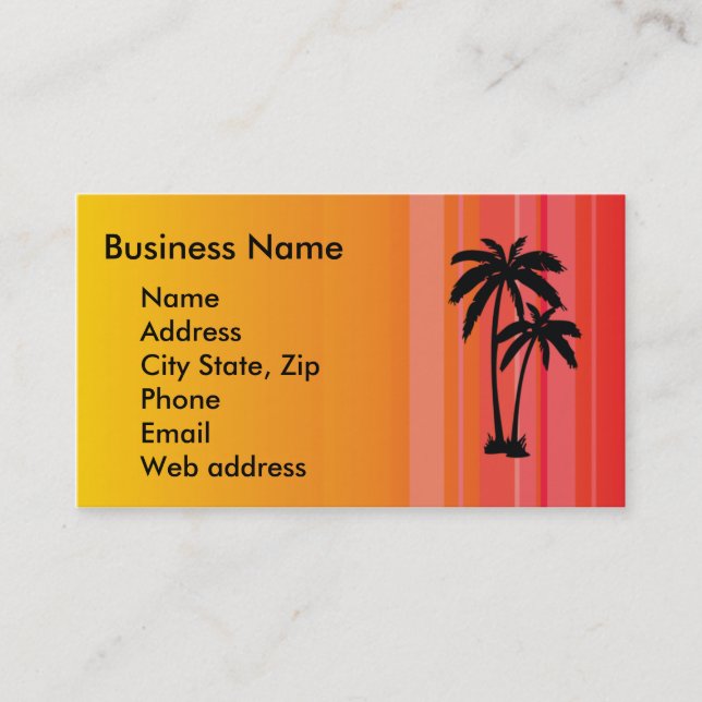 Palm Tree Business Card (Front)