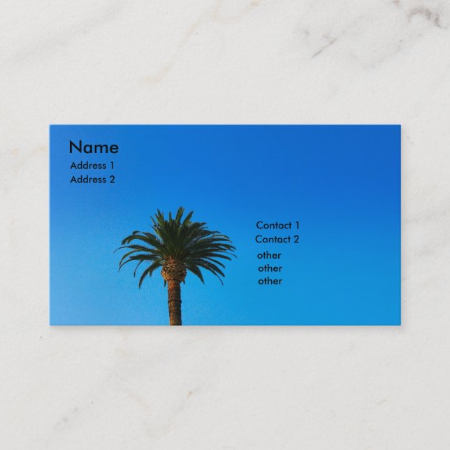 palm tree business card (Front)