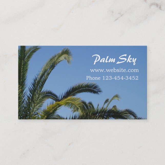 Palm Tree Business Card (Front)
