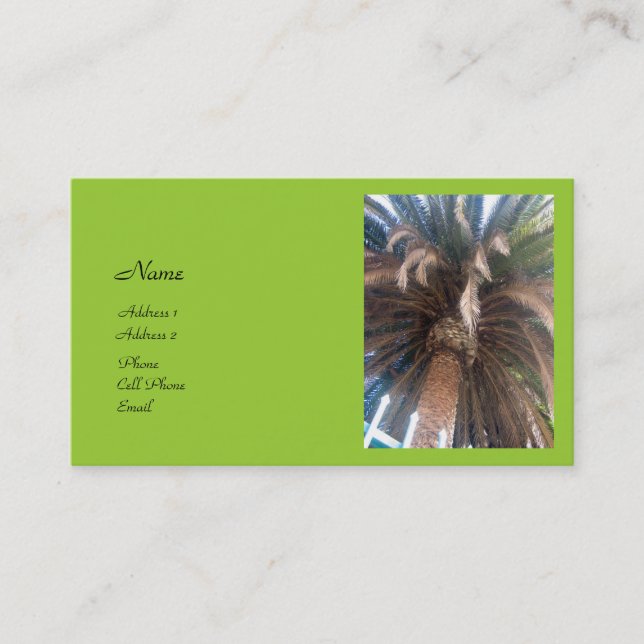 Palm Tree Business Card (Front)