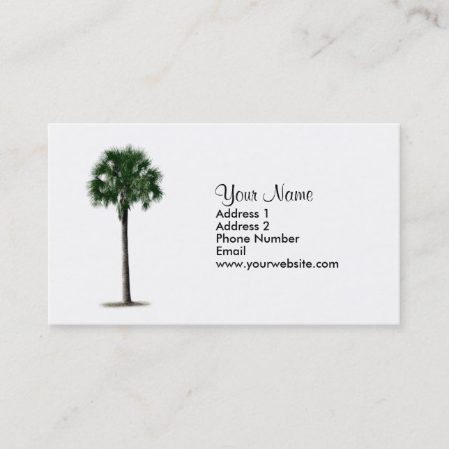 Palm Tree Business Card (Front)