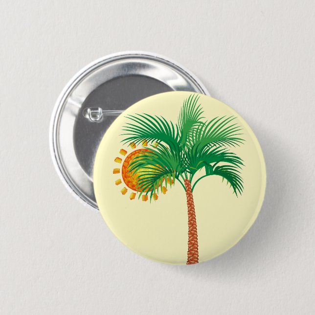 Palm Tree Button (Front & Back)