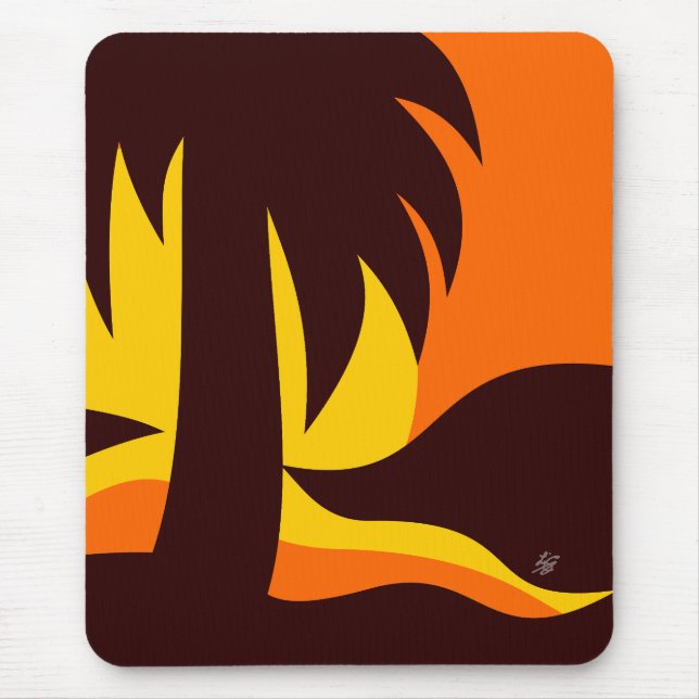 Palm Tree By Water Mouse Mat (Front)