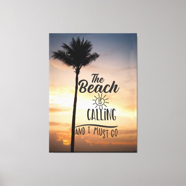 Palm Tree Canvas Print (Front)