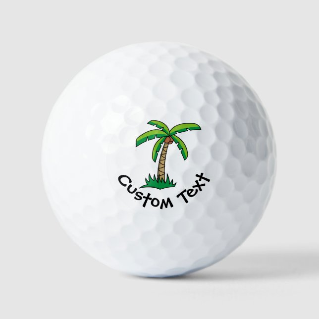 Palm Tree Cartoon Golf Balls (Front)