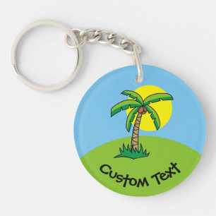 Palm Tree Cartoon Keychain