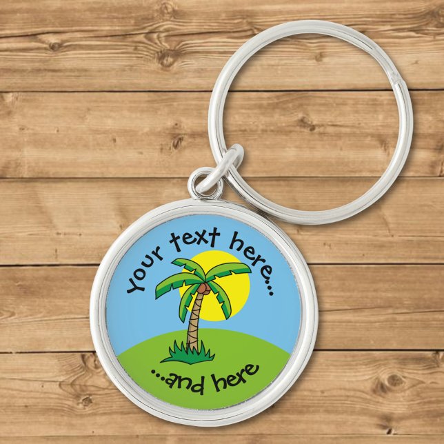 Palm Tree Cartoon Keychain (Creator Uploaded)