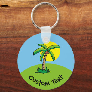 Palm Tree Cartoon Keychain