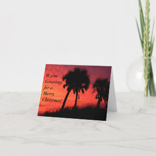 Palm Tree Christmas Holiday Card
