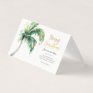 Palm Tree Christmas Holiday Moving Announcement