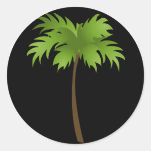 Palm Tree Classic Round Sticker