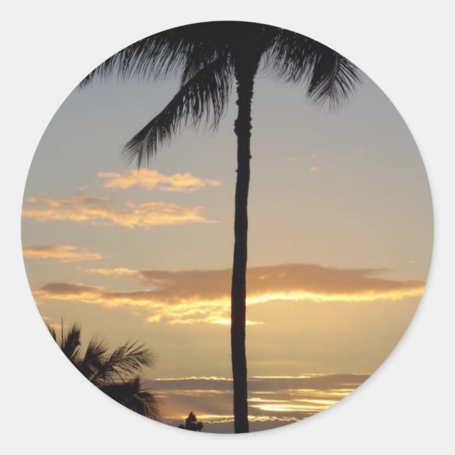 Palm Tree  Classic Round Sticker (Front)