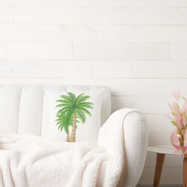 Palm Tree Coastal Tropical Pillow (Couch)