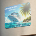 Palm Tree Cruise Ship Ocean Family Vacation Magnet<br><div class="desc">This design may be personalised in the area provided by changing the photo and/or text. Or it can be customised by clicking Personalise this Template and then choosing the click to customise further option and delete or change the colour of the background, add text, change the text colour or style,...</div>