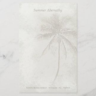 Palm Tree Custom Stationery - Sand colour