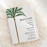 Palm Tree Destination Wedding Folded Program Programme<br><div class="desc">This palm tree destination wedding folded program design features tropical watercolor palm trees on a bright white background that evoke the dreamy ambiance of a destination wedding. this design radiates the romance of sandy shores and swaying palms, perfect for couples seeking a truly unforgettable celebration. For personalised coordination or any...</div>