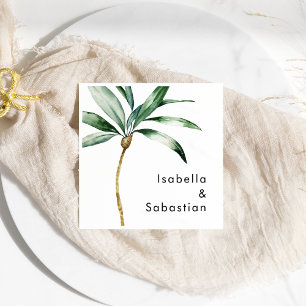 Palm Tree Destination Wedding Napkin