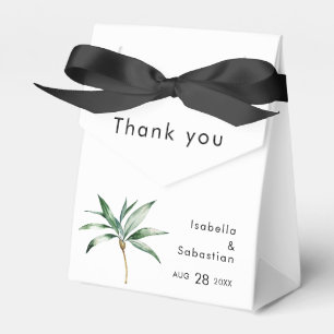Palm Tree Destination Wedding Thank You Favour Box