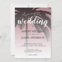 Palm Tree Dusty Rose Beach Wedding