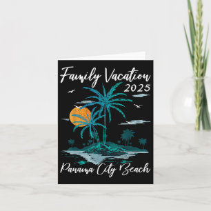 Palm Tree Family Vacation 2025 Florida Panama City Card