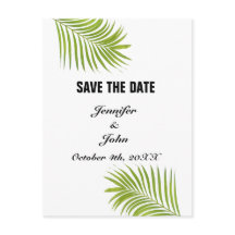 Palm Tree Foliage Green Watercolor Leaves Wedding
