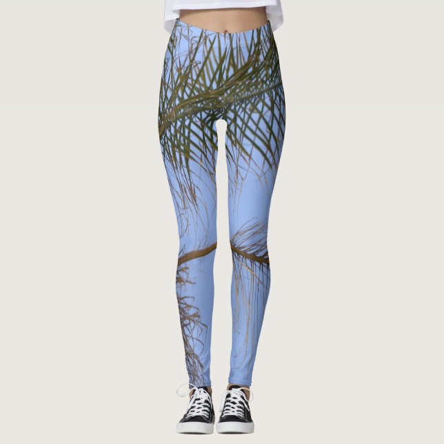 Palm Tree Fronds Leggings (Front)